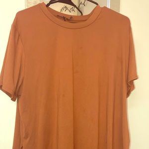 Orange Split-Side shirt